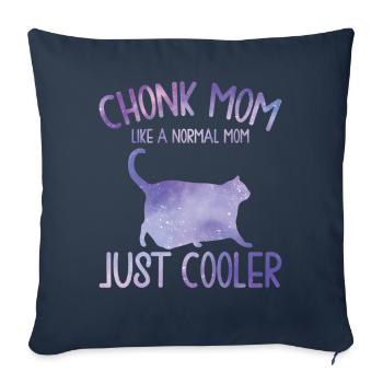 Chonk Meme Cat - Sofa pillowcase 17,3'' x 17,3'' (45 x 45 cm) - navy - Front