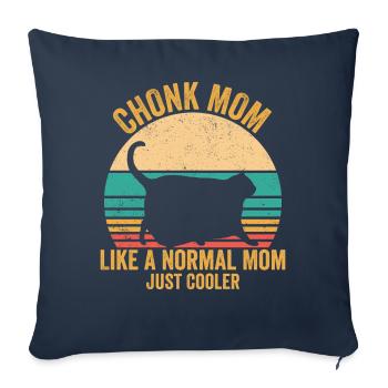 Chonk Meme Cat - Sofa pillowcase 17,3'' x 17,3'' (45 x 45 cm) - navy - Front