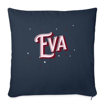 Eva name personalized - Sofa pillowcase 17,3'' x 17,3'' (45 x 45 cm) - navy - Front