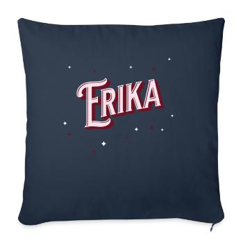 Erika Namen personalisiert - Sofakissenbezug 45 x 45 cm - Navy - Vorne