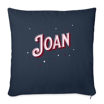 Joan name personalized - Sofa pillowcase 17,3'' x 17,3'' (45 x 45 cm) - navy - Front