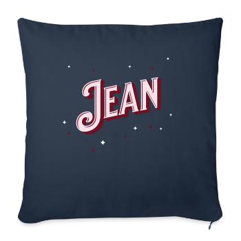 Jean name personalized - Sofa pillowcase 17,3'' x 17,3'' (45 x 45 cm) - navy - Front