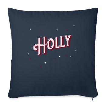 Holly name personalised - Sofa pillowcase 17,3'' x 17,3'' (45 x 45 cm) - navy - Front