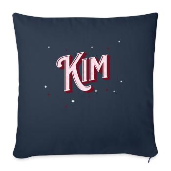 Kim Namen personalisiert - Sofakissenbezug 45 x 45 cm - Navy - Vorne