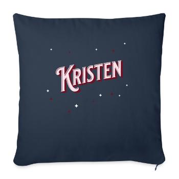Nom personnalisé de Kristen - Housse de coussin décorative 45 x 45 cm - bleu marine - Devant
