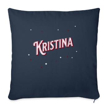 Kristine name personalized - Sofa pillowcase 17,3'' x 17,3'' (45 x 45 cm) - navy - Front