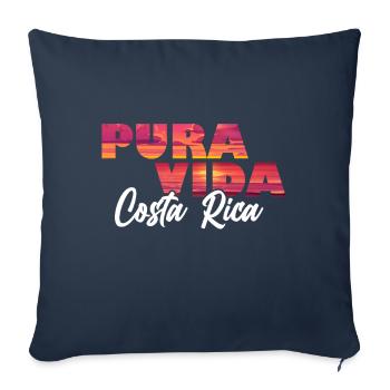 Pura Vida Sunset Costa Rica Country Attitude to Life - Sofa pillowcase 17,3'' x 17,3'' (45 x 45 cm) - navy - Front