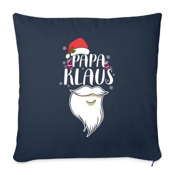 Papa Claus Weihnachten Santa Claus Familienvater - Sofakissenbezug 45 x 45 cm - Navy - Vorne