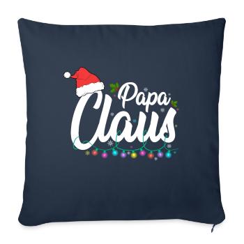 Papa Claus Weihnachten Santa Claus Familienvater - Sofakissenbezug 45 x 45 cm - Navy - Vorne