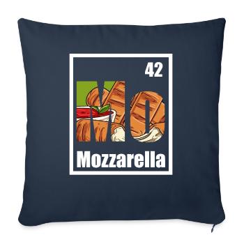 Bâtonnets de mozzarella - Housse de coussin décorative 45 x 45 cm - bleu marine - Devant