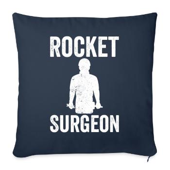 Chirurgien des fusées Ingénieur de fusée Cool Aerospace - Housse de coussin décorative 45 x 45 cm - bleu marine - Devant