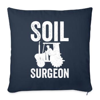 Chirurgien du sol Agriculture - Housse de coussin décorative 45 x 45 cm - bleu marine - Devant