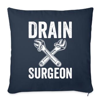 Sewer mechanic Sanitary mechanic - Sofa pillowcase 17,3'' x 17,3'' (45 x 45 cm) - navy - Front