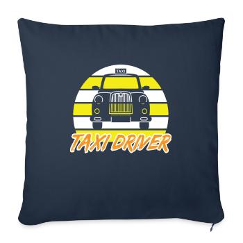 Chauffeur de taxi Taxi Taxifahrer - Housse de coussin décorative 45 x 45 cm - bleu marine - Devant