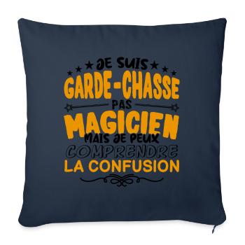 Garde-Chasse pas Magicien | le Meilleur Garde-Cha - Housse de coussin décorative 45 x 45 cm - bleu marine - Devant
