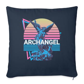 Erzengel Michael Sankt Michael Retro - Sofakissenbezug 45 x 45 cm - Navy - Vorne