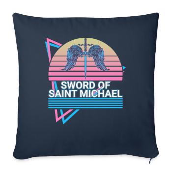 The Sword of Saint Michael - Sofa pillowcase 17,3'' x 17,3'' (45 x 45 cm) - navy - Front