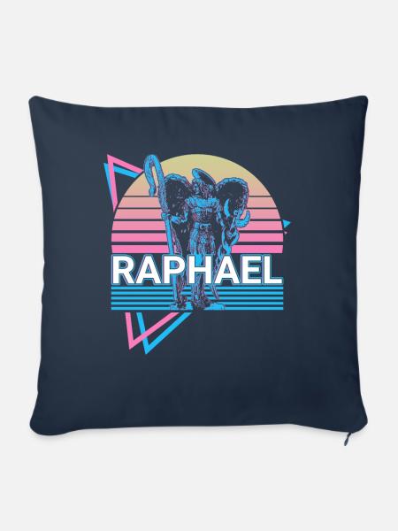 Raphael Erzengel Retro - Sofakissenbezug 45 x 45 cm - Navy