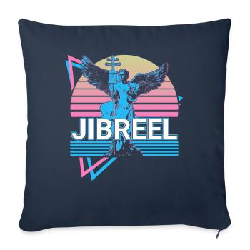 Jibrael Archange Rétro - Housse de coussin décorative 45 x 45 cm - bleu marine - Devant