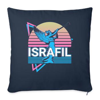 Israfil Archange Rétro - Housse de coussin décorative 45 x 45 cm - bleu marine - Devant