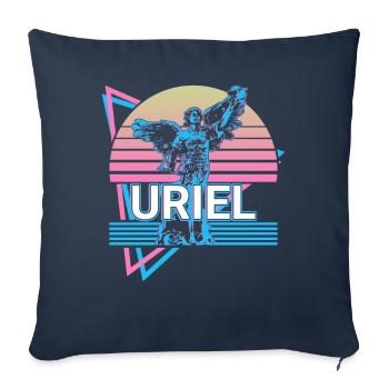 Uriel Archange Rétro - Housse de coussin décorative 45 x 45 cm - bleu marine - Devant