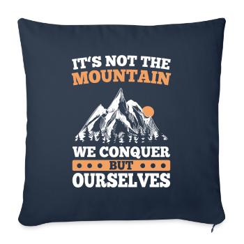 Mount Conquer Ourselves Hike Mountaineering - Sofa pillowcase 17,3'' x 17,3'' (45 x 45 cm) - navy - Front