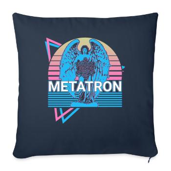 Métatron Archange Rétro - Housse de coussin décorative 45 x 45 cm - bleu marine - Devant