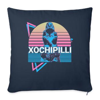 Xochipilli Aztec God Retro - Sofa pillowcase 17,3'' x 17,3'' (45 x 45 cm) - navy - Front
