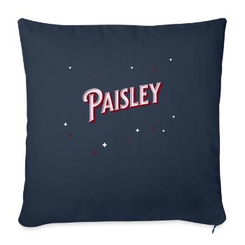 Paisley name personalized - Sofa pillowcase 17,3'' x 17,3'' (45 x 45 cm) - navy - Front