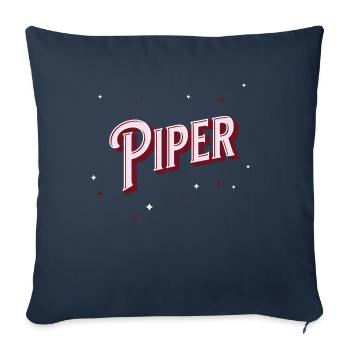 Piper Namen personalisiert - Sofakissenbezug 45 x 45 cm - Navy - Vorne