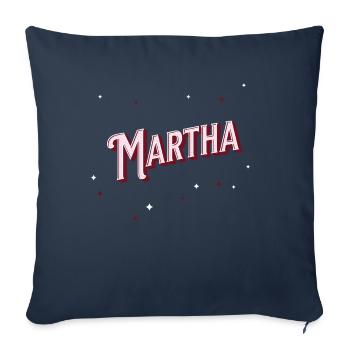 Martha's name personalized - Sofa pillowcase 17,3'' x 17,3'' (45 x 45 cm) - navy - Front