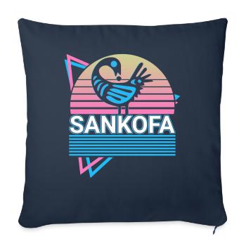 Sankofa Learning from the past West Africa Ad - Sofa pillowcase 17,3'' x 17,3'' (45 x 45 cm) - navy - Front