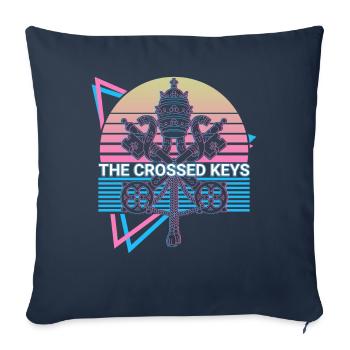 The crossed keys Vatican flag St. Andrew - Sofa pillowcase 17,3'' x 17,3'' (45 x 45 cm) - navy - Front