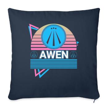 Awen Druid Paganism Celtic Wiccan Retro - Sofa pillowcase 17,3'' x 17,3'' (45 x 45 cm) - navy - Front