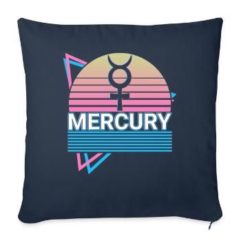 Mercury Alchemy Symbol Retro - Sofa pillowcase 17,3'' x 17,3'' (45 x 45 cm) - navy - Front