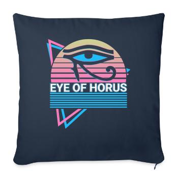 Eye of Horus Retro - Sofa pillowcase 17,3'' x 17,3'' (45 x 45 cm) - navy - Front