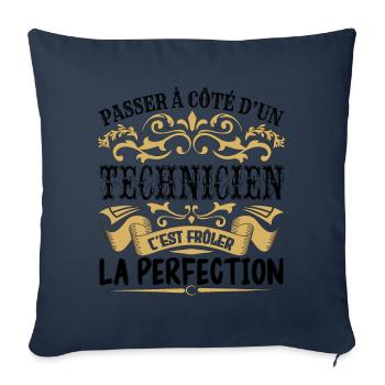 Technicien | le Meilleur cadeau Technicien - Housse de coussin décorative 45 x 45 cm - bleu marine - Devant
