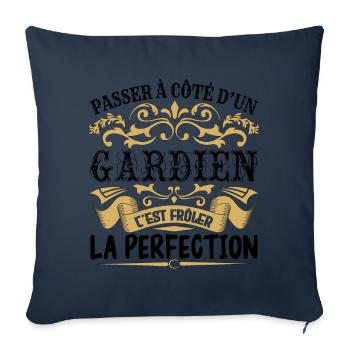 Gardien | le Meilleur cadeau Gardien - Housse de coussin décorative 45 x 45 cm - bleu marine - Devant