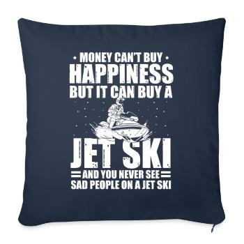 L’argent du jet ski n’achète pas déjà de la gaieté Jet Ski - Housse de coussin décorative 45 x 45 cm - bleu marine - Devant