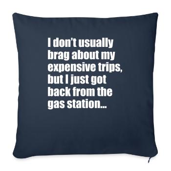 Prahle Teure Reise Ausflug Benzin Station - Sofakissenbezug 45 x 45 cm - Navy - Vorne