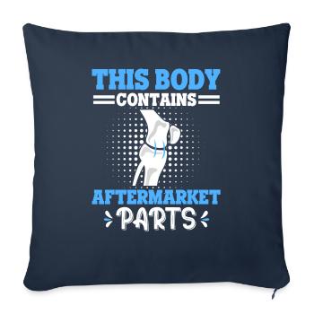 Ce corps contient des pièces de rechange Chirurgie du genou - Housse de coussin décorative 45 x 45 cm - bleu marine - Devant