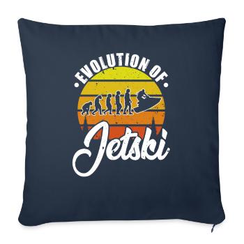 Evolution Of Jetski Vintage Water Sports Jet Boat - Sofa pillowcase 17,3'' x 17,3'' (45 x 45 cm) - navy - Front
