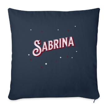 Sabrina's name personalized - Sofa pillowcase 17,3'' x 17,3'' (45 x 45 cm) - navy - Front