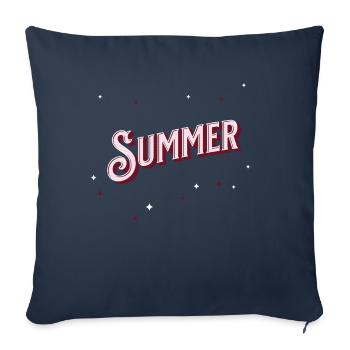 Noms Buzzer personnalisés - Housse de coussin décorative 45 x 45 cm - bleu marine - Devant
