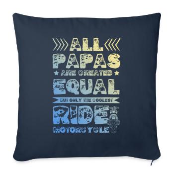 Papa Motorcycle - Sofa pillowcase 17,3'' x 17,3'' (45 x 45 cm) - navy - Front