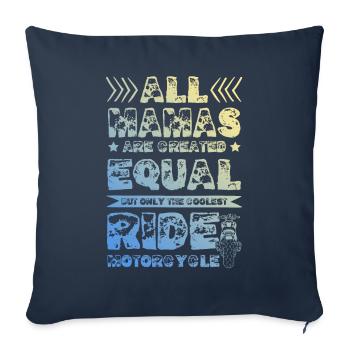 Mama Motorcycle - Sofa pillowcase 17,3'' x 17,3'' (45 x 45 cm) - navy - Front