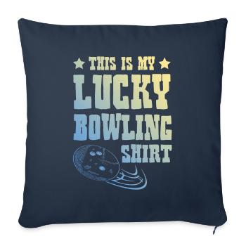 Chemise de bowling - Housse de coussin décorative 45 x 45 cm - bleu marine - Devant