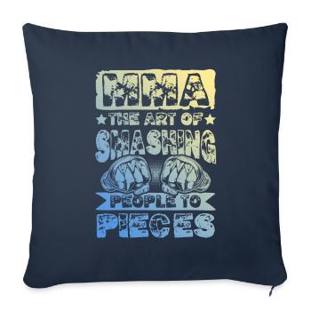 Mma Arts académiques mixtes - Housse de coussin décorative 45 x 45 cm - bleu marine - Devant