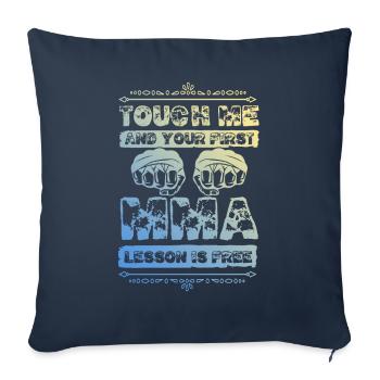 Mma Arts académiques mixtes - Housse de coussin décorative 45 x 45 cm - bleu marine - Devant