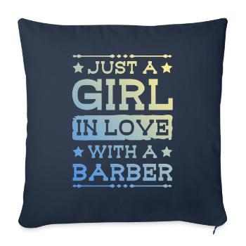 Girl in love with a Barber - Sofakissenbezug 45 x 45 cm - Navy - Vorne